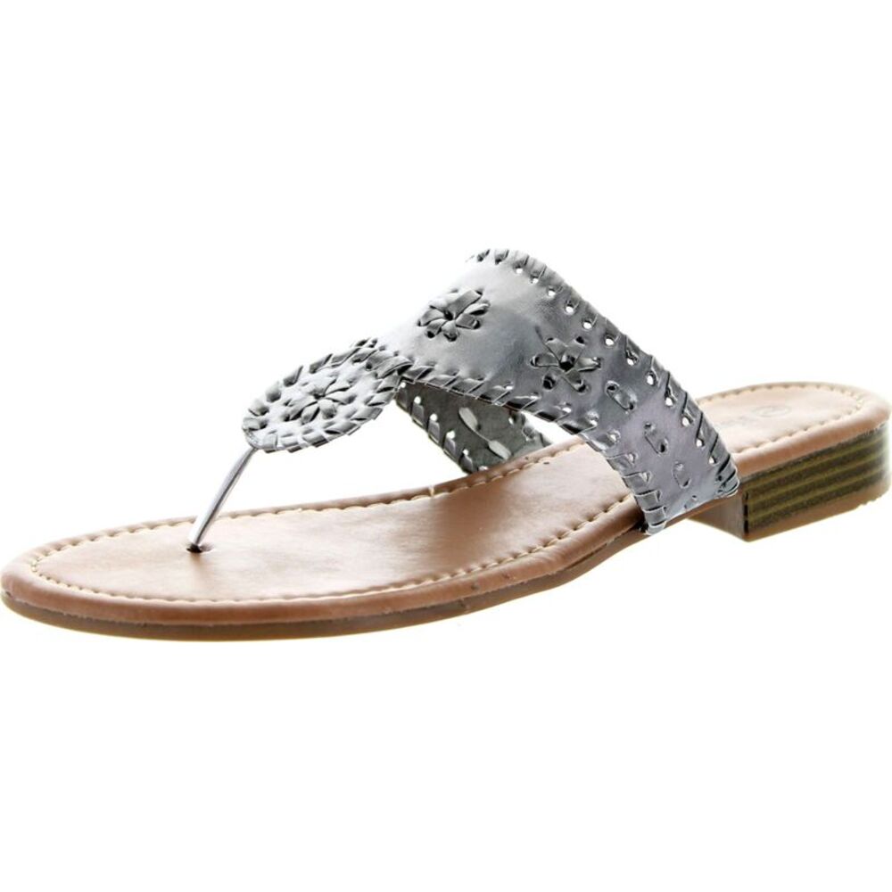 Pierre Dumas Rosetta 1,20 Pewter Womens sandals 6.5 NEW